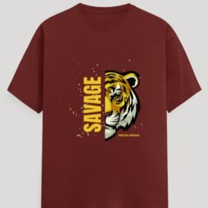 Savage tiger tshirt xxxxl Brown